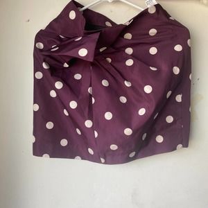 zara polka dot taffeta mini skirt bow front detail